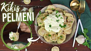 Essen wie bei Mama Pelmeni ganz einfach selbstgemacht  russische Teigtaschen mit Fleisch [upl. by Arnulfo]