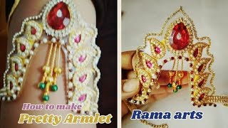 pretty Armlet  vanki How to make Armlet  jewellery tutorials [upl. by Tobias]