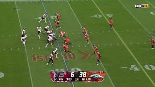 Michael Penix Jrs first completion vs Broncos goes for 20yard gain to midfield [upl. by Hillari]