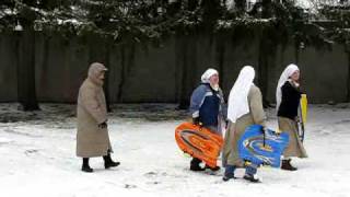 Dominican Nuns Sledding 2010 [upl. by Brockwell]