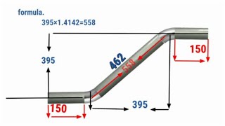 Calculation and fabrication of 45 degree offset [upl. by Koosis]