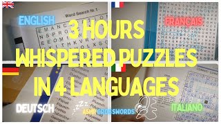 3 HOURS RELAXING WHISPERED PUZZLES IN MULTIPLE LANGUAGES  ASMR ENGFRDEITA  01 JAN 24 [upl. by Vine]