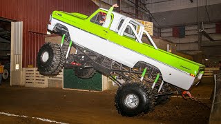 Wheel Standing Mega Trucks at Williamston Indoor Pull Jan 13 2023 [upl. by Lanaj249]