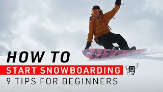 How To Snowboard For Beginners  9 Tips For A Successful First Day [upl. by Elenahc]