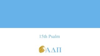 15th Psalm Alpha Delta Pi Song [upl. by Jet]