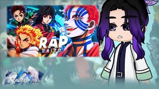 Hashiras react to rap Akaza vs Caçadores KNY Mundo Transparente •Kaito• [upl. by Avika]