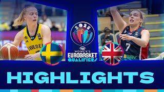 Sweden v Great Britain  Full Game Highlights  FIBA EuroBasketWomen 2025 Qualifiers [upl. by Lekar]