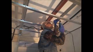 Como hacer montaje de techo PladurHow to make ceiling mount Drywall [upl. by Burra]