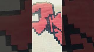 pixel art spiderman pixelart spiderman drawing paint fypシ゚ subscribe share like comment [upl. by Ullund]