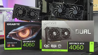 Asus Dual and Gigabyte Windforce MSRP RTX 4060 Review [upl. by Atolrac]