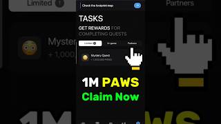 1M Paws Airdrop Claim  Paws New Mystery Quest  pawsairdrop airdrop crypto [upl. by Loma]