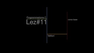 vettori  introduzione Programmazione C lez11 [upl. by Staw]