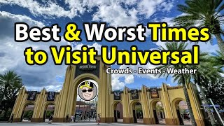 12 Best amp Worst Time to Visit Universal Orlando For Crowds Events amp Weather [upl. by Nohtanoj]