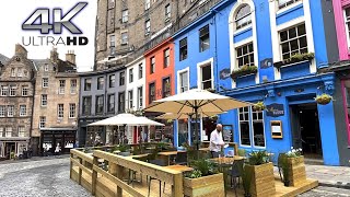 Walking in Scotland CockburnRoyal Mile  Victoria Street  Grassmarket  Edinburgh Castle  4K HDR [upl. by Kavita950]