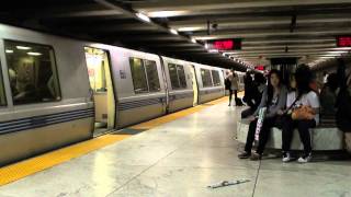 PittsburgBay Point Train Arriving at Embarcadero BART  Weekend Edition HD [upl. by Burrell]