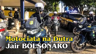 Motociata com Bolsonaro agora na DutraSP aovivo [upl. by Tobey]