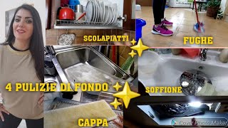 4 PULIZIE DI FONDO🪣🧼INIZIO CON TANTA MOTIVAZIONE💪cleaning puliziedicasa puliziemotivazionali [upl. by Ainez169]