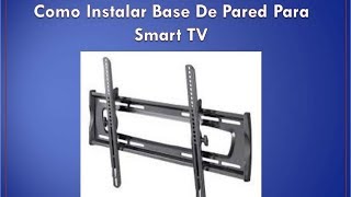 Como instalar una tv en la pared👉soporte tv 👍Paso a Paso [upl. by Trilbee]