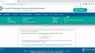 How to transfer shares with CDSL online transfer share from one demat to another demat account part1 [upl. by Dedric]