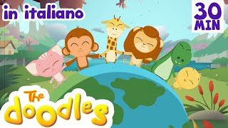 Giro Giro Tondo  30 minuti di Canzoni per bambini con i Doodles in Italiano [upl. by Saxen225]