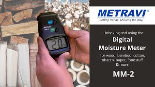 Metravi MM 2 Moisture Meter for Wood Bamboo and Paper  Unboxing amp Usage [upl. by Carman]