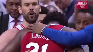 Kawhi Leonard react to Joel Embiid crying After losing the game 7 of Eastern conference semi finals [upl. by Yttam]