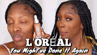 LOREAL TINTED SERUM FOUNDATION FOR DARK SKIN  First Impression  Wear Test  thefashionceesta [upl. by Aesoh985]