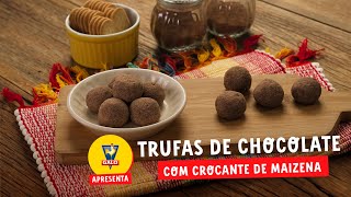 Receita de Trufas de Chocolate com Crocante de Maizena [upl. by Douville22]