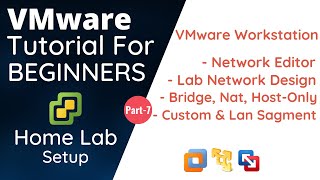 VMware Networking Bridge Nat HostOnly Network  VMware Tutorial For Beginners  Part7 [upl. by Ahsiuqel]