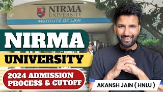 NIRMA University 2024 Admission Process amp Cutoff nirmauniversity clat [upl. by Nuy]