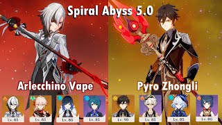 C0 Arlecchino Vape x C3 Pyro Zhongli  50 Spiral Abyss Floor 12  Genshin Impact [upl. by Liss]