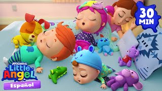 Diez en la cama 😴🛌  Caricaturas  Canciones Infantiles🎵 Little Angel Español [upl. by Shawn144]