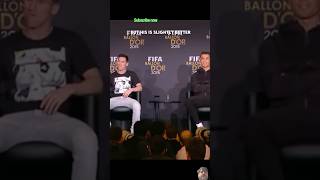 Ronaldo and Messi talk🥰🐐ytshorts trendingshorts football messi football cr7 [upl. by Petrick630]