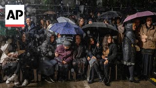 Hundreds attend funeral ceremony of a rabbi who was killed in the UAE [upl. by Ahsiket218]