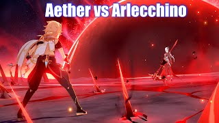 Genshin Impact  Arlecchino Boss Fight Aether vs Arlecchino [upl. by Kenton]