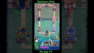 Skeletons Only This took 37 tries clashroyale subscribe music shorts [upl. by Otrevire]