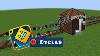 Minecraft Geometry Dash  Cycles with Note Blocks [upl. by Enedan]