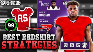 The Best Redshirt Strategies in College Football 25 Dynasty [upl. by Litman218]