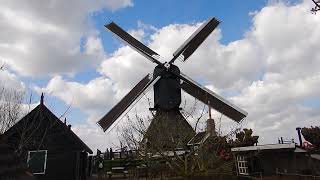 4K Rotating windmill at Kinderdijk The Netherlands [upl. by Annaiuq]