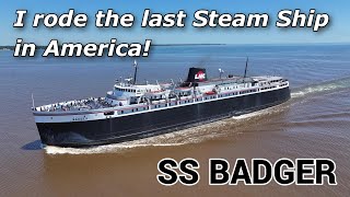 SS Badger Steam Ship  Ferry Crossing Lake Michigan [upl. by Euqinom]