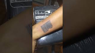 barcode tattoo  tattoo indonesia [upl. by Mairhpe]