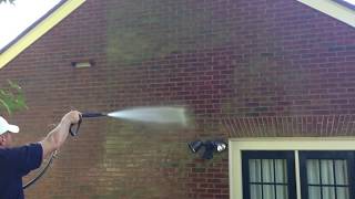 Brick house washing with safe low pressure [upl. by Eimam274]