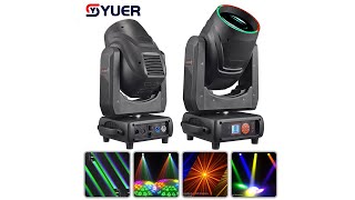 YUER™️ LED 300W Beam Spot Moving Head LightApertureRainbow Effect DMX512 Stage Light Effect Light [upl. by Lobiv]