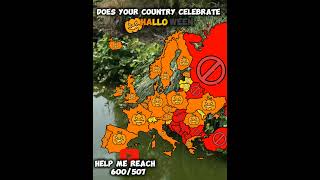 Does your country celebrate halloween europe geography mapping shorts [upl. by Ashok]