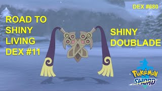 Shiny Doublade Road to Shiny Living Dex 680  Pokemon Sword and Shield [upl. by Naasar889]