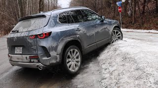 Mazda CX50 Offroad mode  MiDrive  On ice mud and snow [upl. by Tybald]