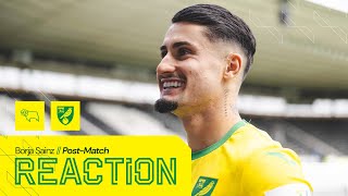 REACTION  Derby County 23 Norwich City  Borja Sainz [upl. by Purdy160]