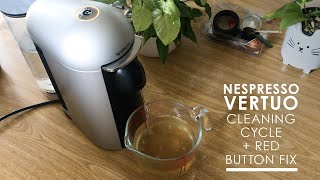 Nespresso Vertuo Running a cleaning cycle  red flashing button fix for reusable pods [upl. by Asatan]