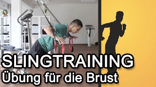 Slingtraining  TRX  Liegestütze für die Brustmuskulatur [upl. by Range319]