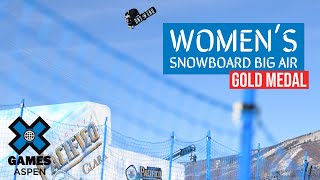 GOLD MEDAL VIDEO Pacifico Women’s Snowboard Big Air  X Games Aspen 2021 [upl. by Aivatnahs]